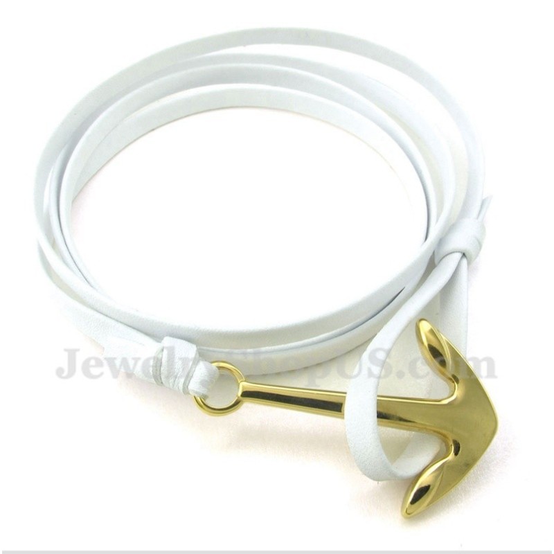 Bracelet En Cuir Et Titane Pour Homme