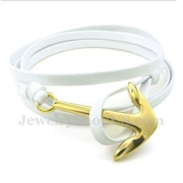 Bracelet En Cuir Et Titane Pour Homme