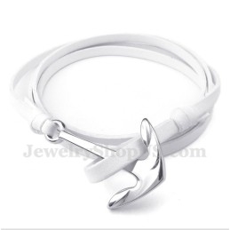 Bracelet En Cuir Et Titane Pour Homme