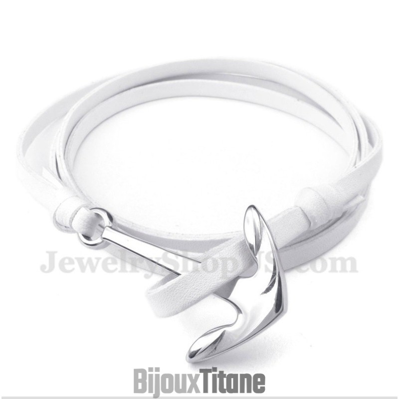 Bracelet En Cuir Et Titane Pour Homme Bracelet En Cuir Et Titane Pour Homme