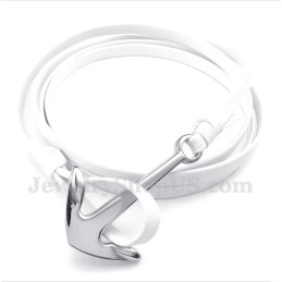 Bracelet En Cuir Et Titane Pour Homme