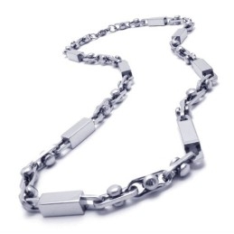 Collier Cuboïde En Argent Titane De 55 Cm