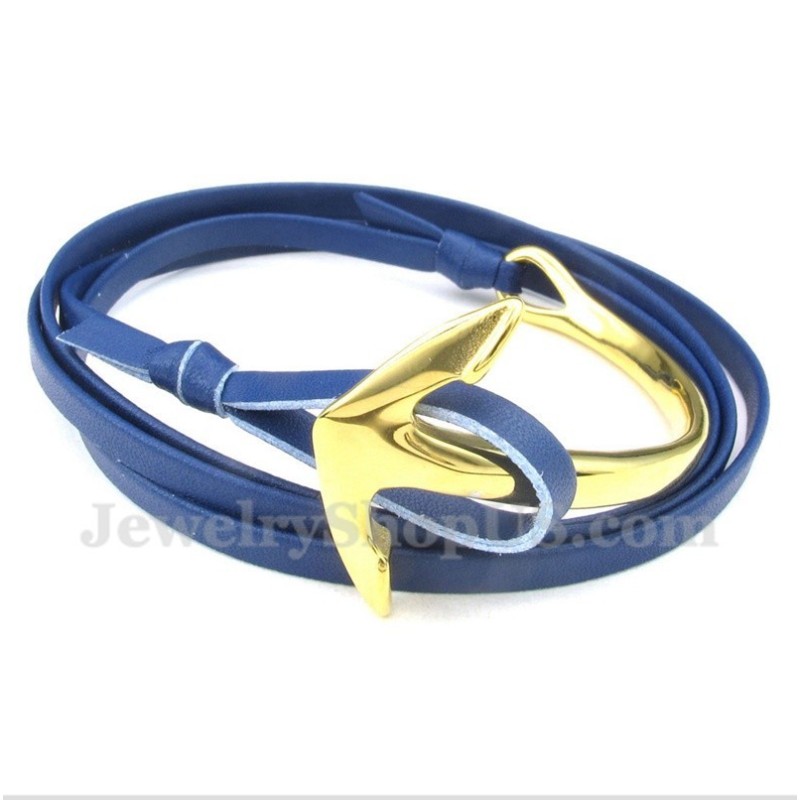 Bracelet Ancre En Cuir Et Titane Pour Homme Bracelet Ancre En Cuir Et Titane Pour Homme