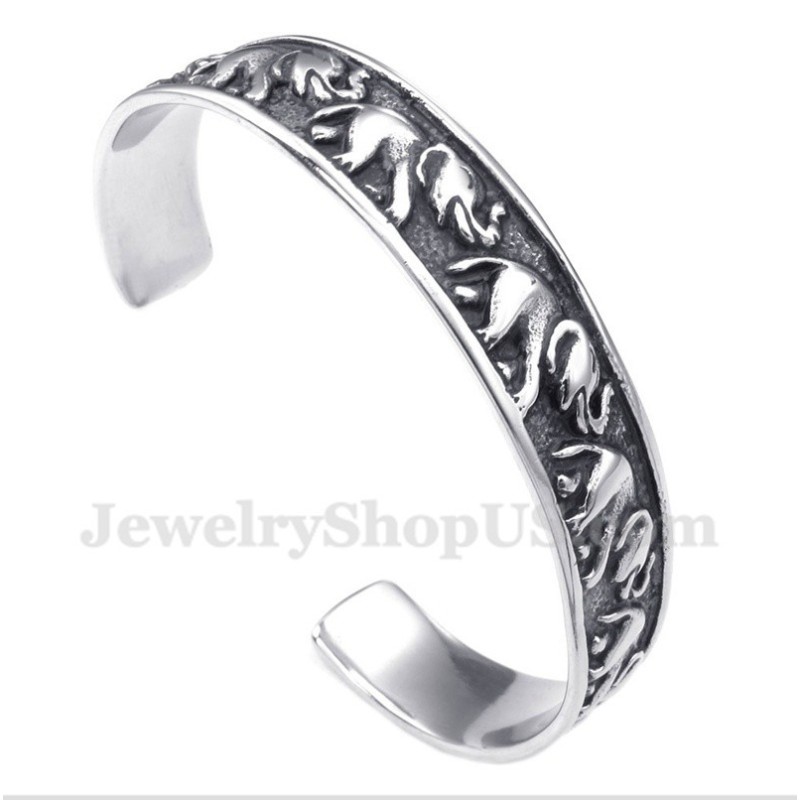 Bracelet Éléphant En Titane Pour Homme Bracelet Éléphant En Titane Pour Homme