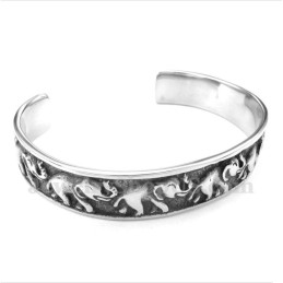 Bracelet Éléphant En Titane Pour Homme