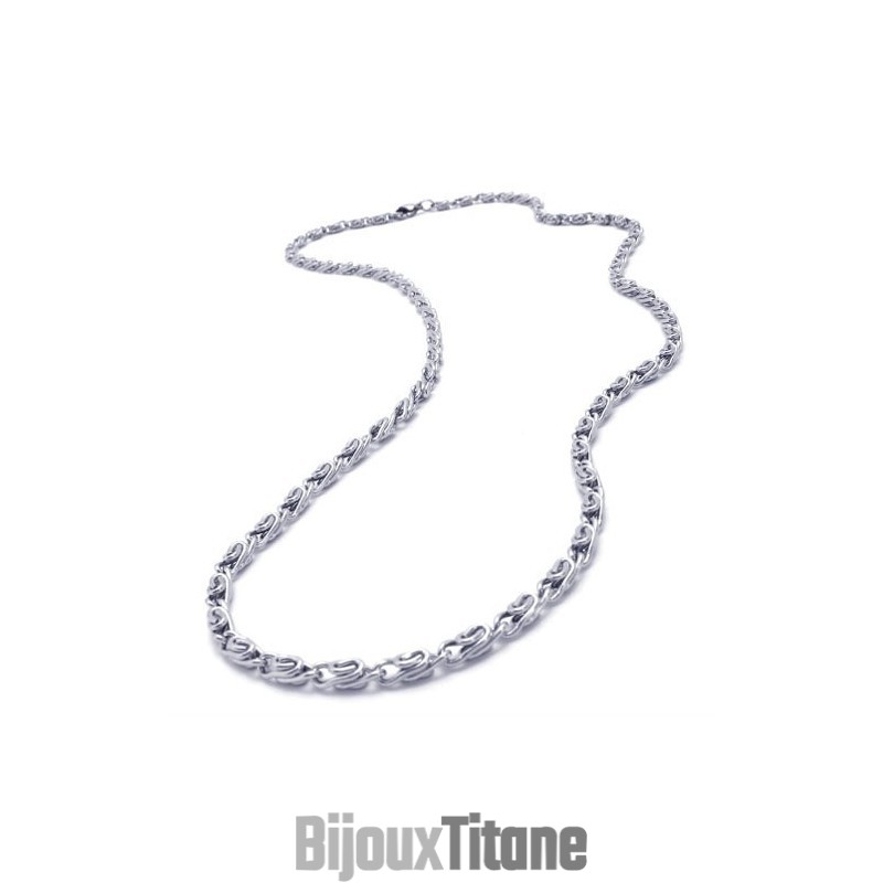 Collier En Argent Et Titane De 20 Pouces Collier En Argent Et Titane De 20 Pouces