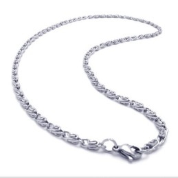 Collier En Argent Et Titane De 20 Pouces