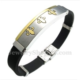Bracelet En Caoutchouc Et Titane Pour Homme