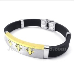 Bracelet En Caoutchouc Et Titane Pour Homme