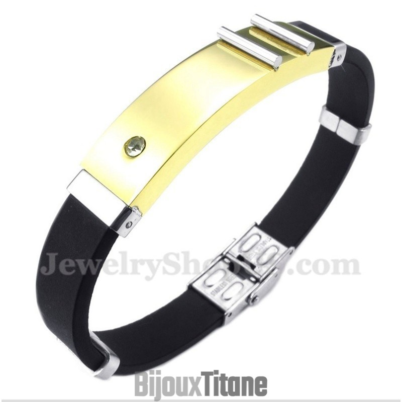 Bracelet En Caoutchouc Titane Pour Homme