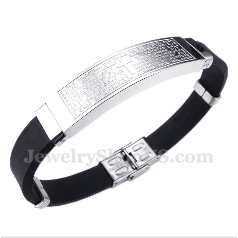 Bracelet En Caoutchouc Titane Pour Homme