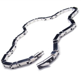 Collier Cuboïde En Argent Titane De 20,5 Pouces