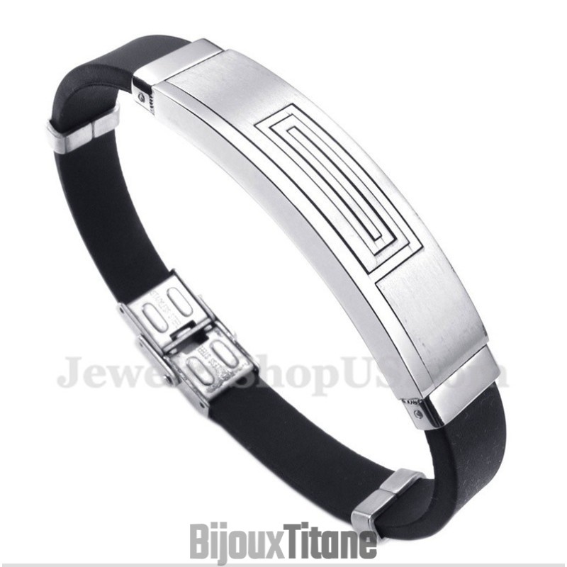 Bracelet En Caoutchouc Titane Pour Homme Bracelet En Caoutchouc Titane Pour Homme