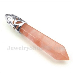 Pendentif Prisme Hexagonal Émaillé Coloré Pour Homme Avec Chaîne Offerte