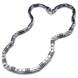 Collier Cuboïde En Argent Titane De 19,9 Pouces