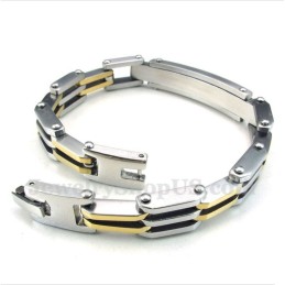 Bracelet Homme En Titane Plaqué Or
