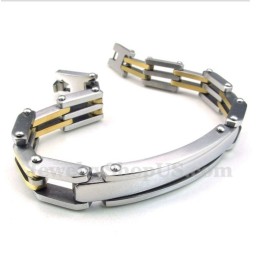 Bracelet Homme En Titane Plaqué Or