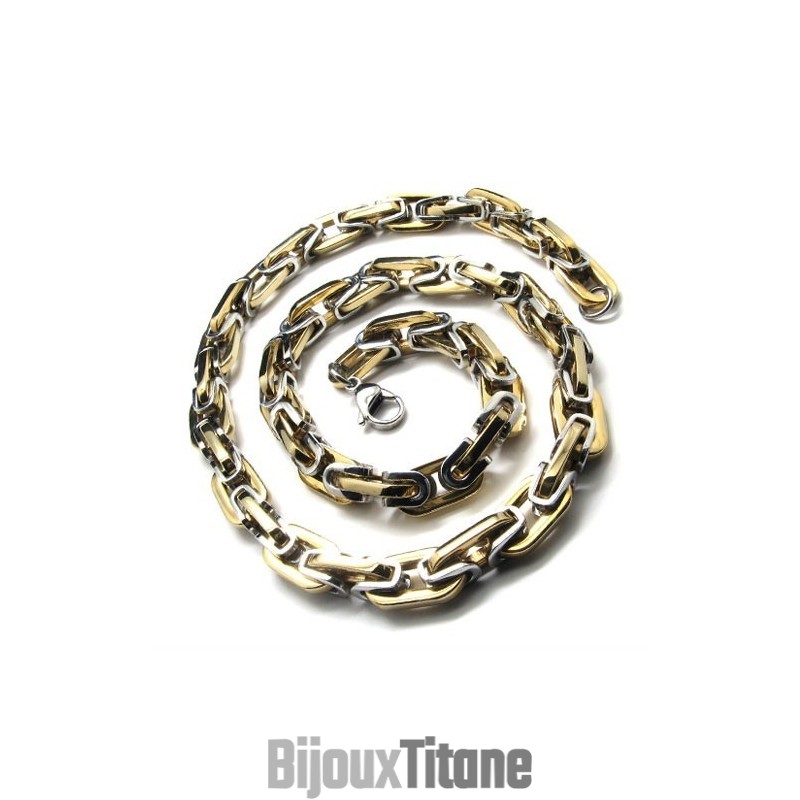 Collier En Titane Doré De 20,1 Pouces En Forme De Chaîne Collier En Titane Doré De 20,1 Pouces En Forme De Chaîne