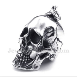 Pendentif Tête De Mort En Titane Pour Homme Avec Chaîne Offerte