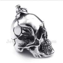 Pendentif Tête De Mort En Titane Pour Homme Avec Chaîne Offerte