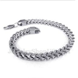 Bracelet Homme En Argent Et Titane