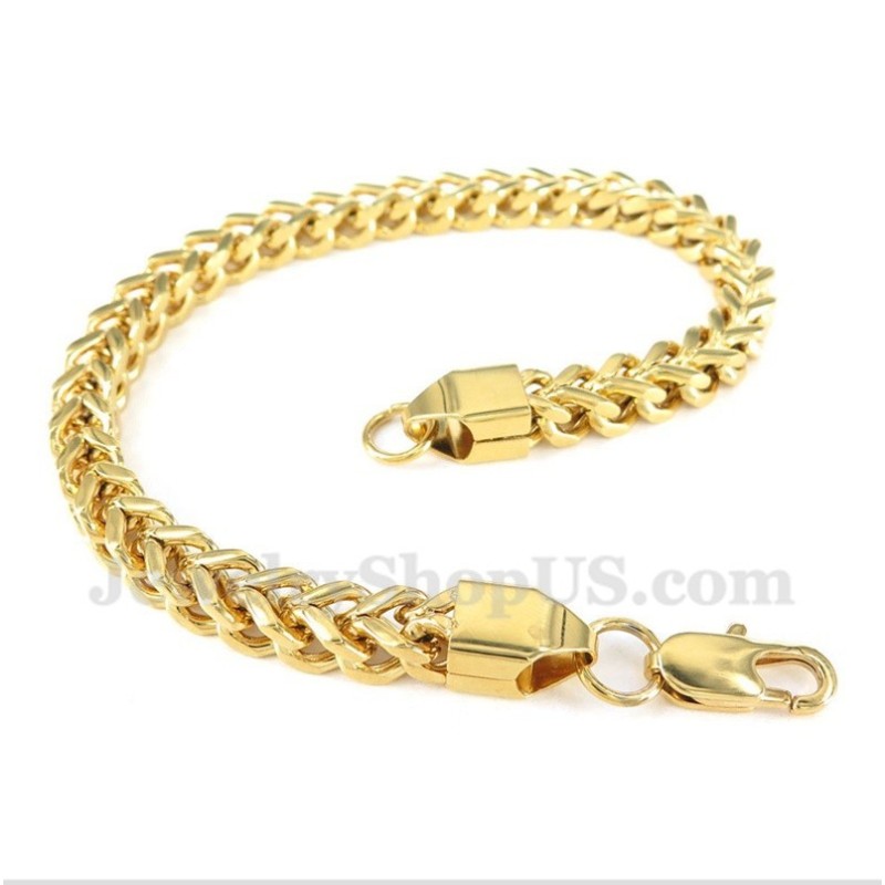 Bracelet Homme En Titane Doré Bracelet Homme En Titane Doré