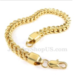 Bracelet Homme En Titane Doré