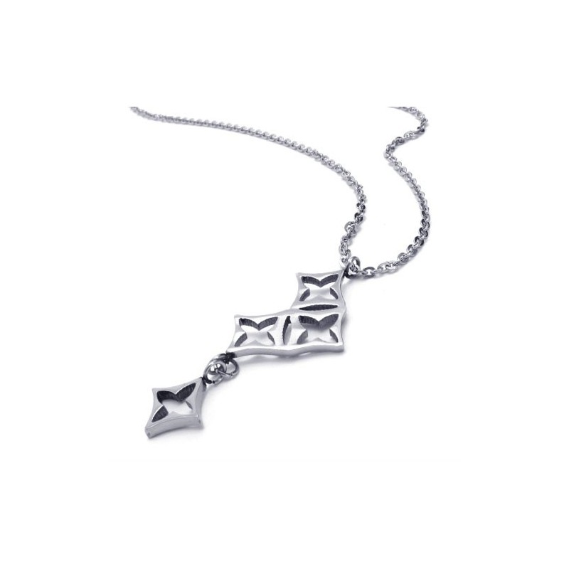 Collier Étoiles En Titane Et Argent De 15,4 Pouces Collier Étoiles En Titane Et Argent De 15,4 Pouces