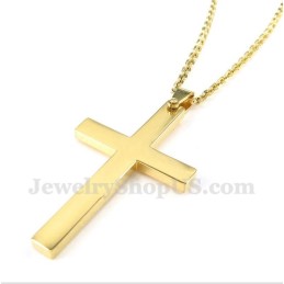 Pendentif Croix En Titane Et Or Pour Homme Avec Chaîne Offerte