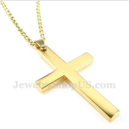 Pendentif Croix En Titane Et Or Pour Homme Avec Chaîne Offerte