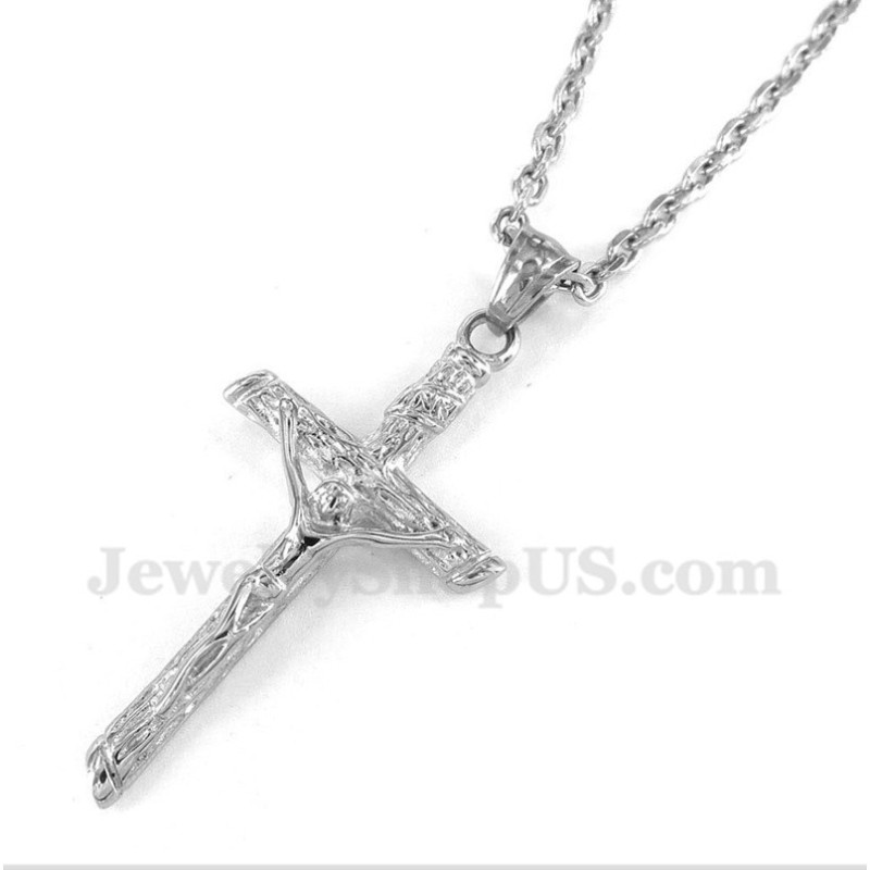 Pendentif Jésus En Titane Pour Homme Avec Chaîne Offerte