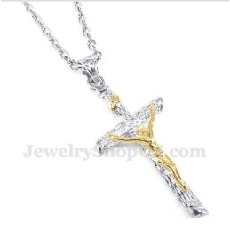 Pendentif Jésus En Titane Et Or Pour Homme Avec Chaîne Offerte