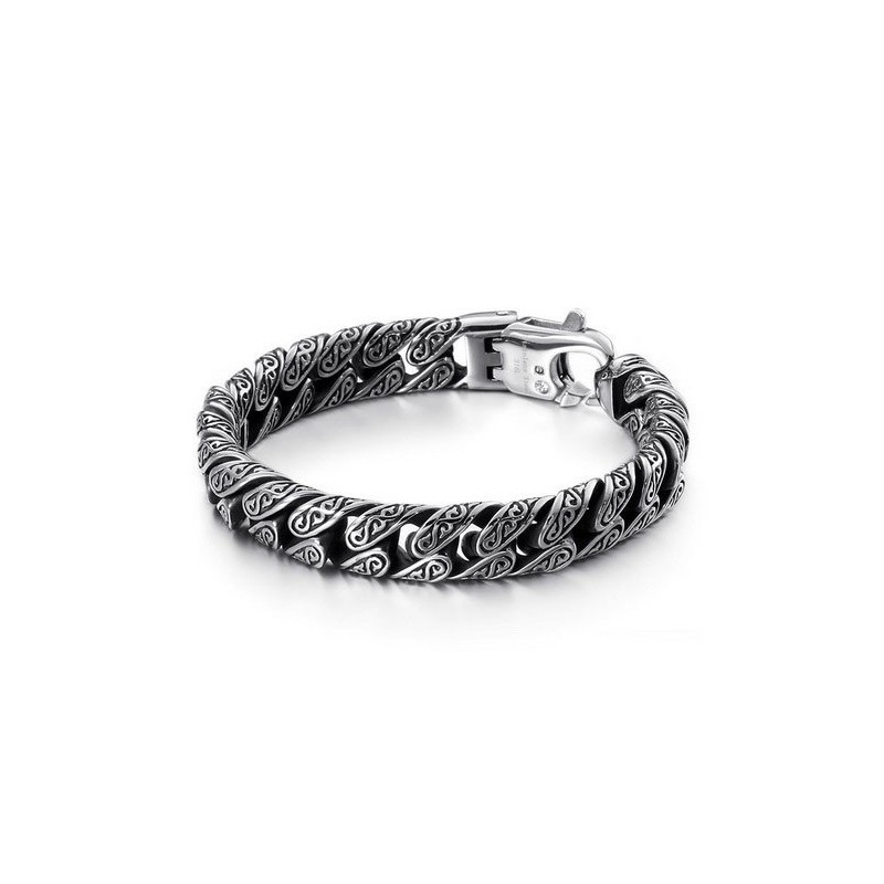 Bracelet Tendance En Titane Pour Homme Avec Fermoir Multi-Boucles Bracelet Tendance En Titane Pour Homme Avec Fermoir Multi-Boucles