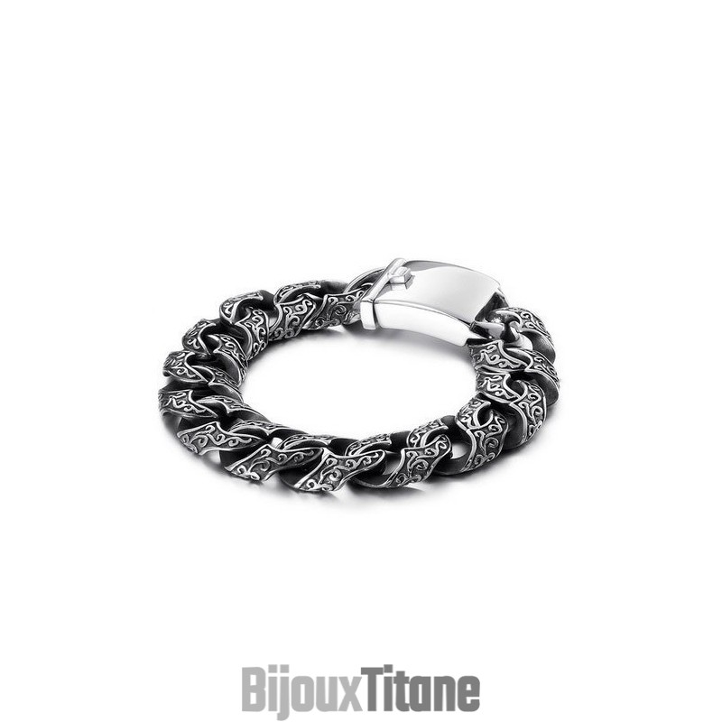 Bracelet Tendance En Titane Pour Homme Avec Fermoir Multi-Boucles Bracelet Tendance En Titane Pour Homme Avec Fermoir Multi-Boucles