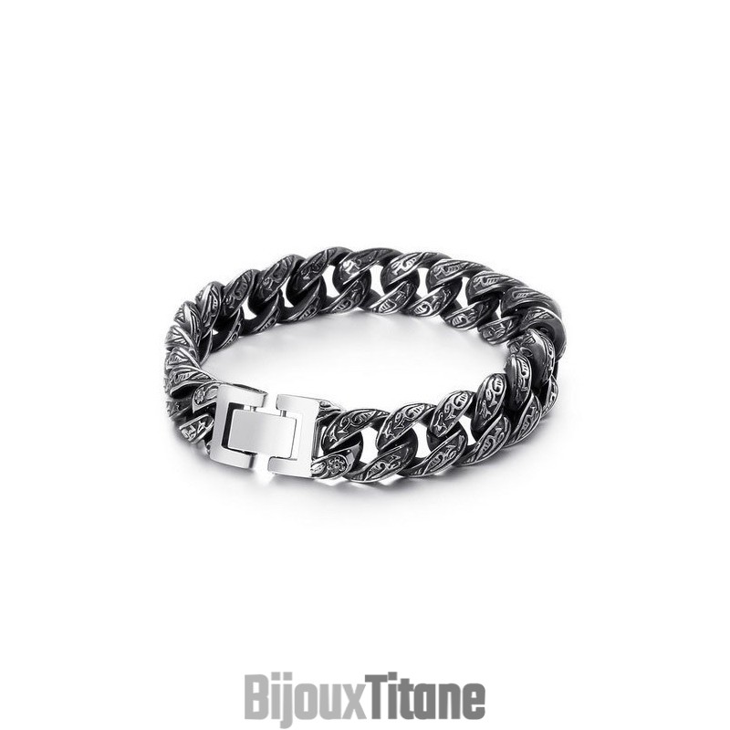 Bracelet Tendance En Titane Pour Homme Avec Fermoir Multi-Boucles Bracelet Tendance En Titane Pour Homme Avec Fermoir Multi-Boucles