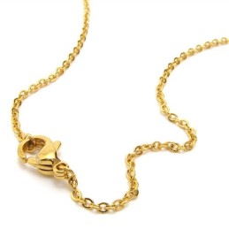 Collier En Titane Doré De 15,7 Pouces