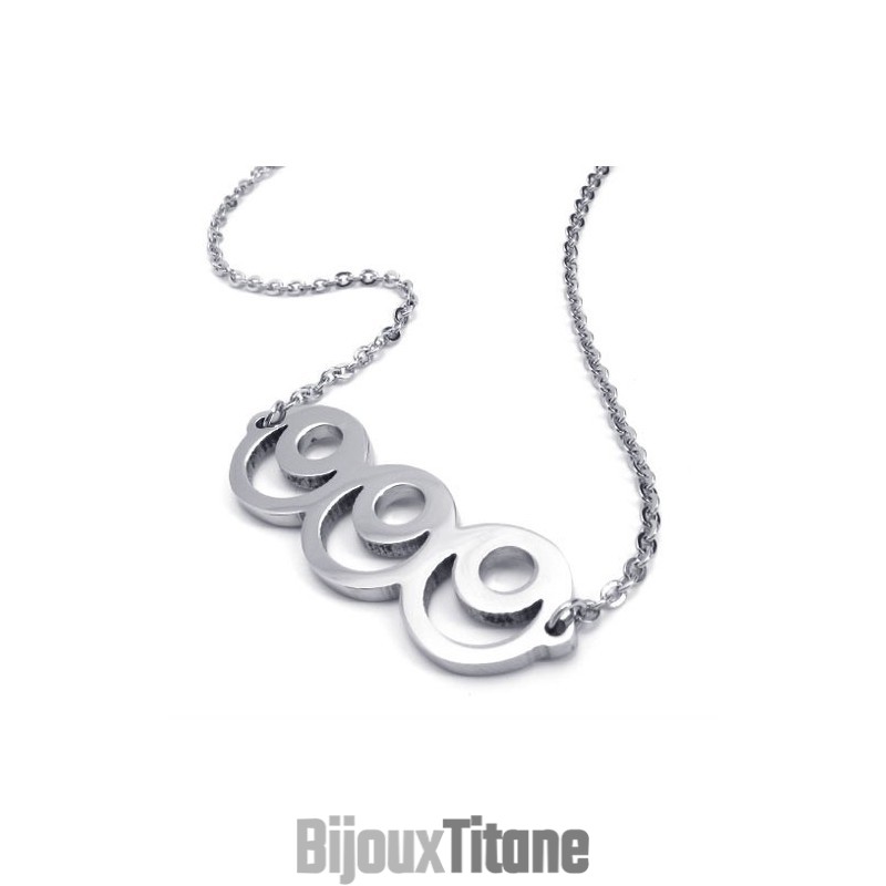 Collier Tendance En Argent Titane De 15,7 Pouces
