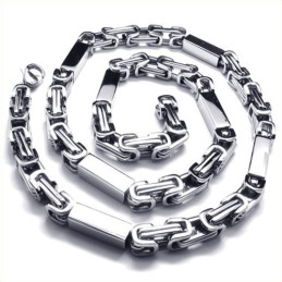 Collier Cuboïde En Argent Titane De 55 Cm
