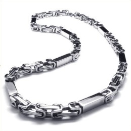 Collier Cuboïde En Argent Titane De 55 Cm