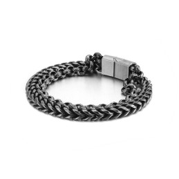 Bracelet Double Couche En Titane Pour Homme
