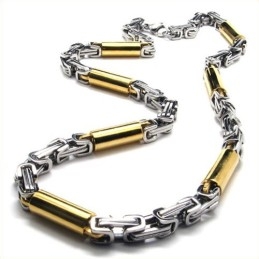 Collier Cylindrique En Titane Doré De 21,9 Pouces