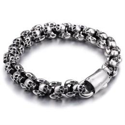 Bracelet Tête De Mort En Titane Tendance Pour Homme