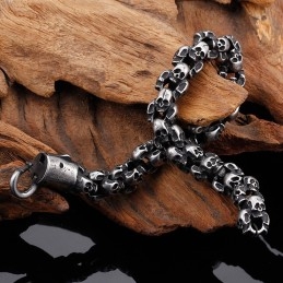 Bracelet Tête De Mort En Titane Tendance Pour Homme