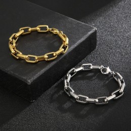 Bracelet Carré En Titane Style Rock Hip-Hop Pour Homme