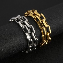 Bracelet Carré En Titane Style Rock Hip-Hop Pour Homme