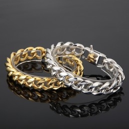 Bracelet En Titane À Chaîne Cubaine Pour Homme
