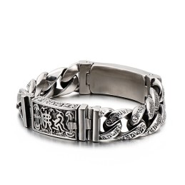 Bracelet Tête De Mort En Titane Tendance Pour Homme