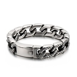 Bracelet Tête De Mort En Titane Tendance Pour Homme