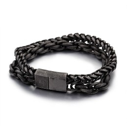 Bracelet Double Couche En Titane Pour Homme