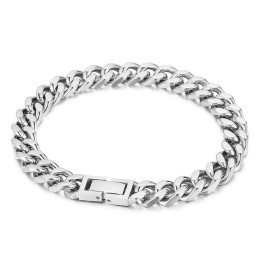 Bracelet Homme En Titane Avec Chaîne